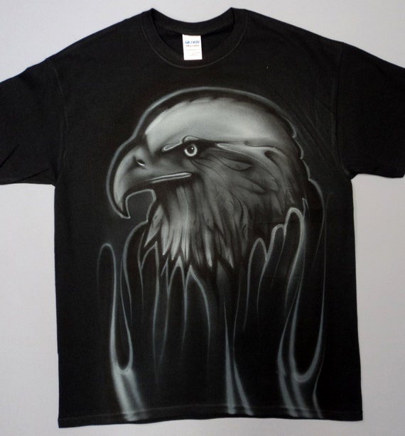Airbrushed Eagle T Shirt Hand Painted airbrush