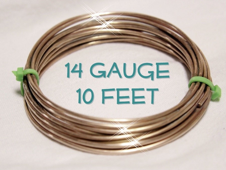 14 gauge Round Bare Copper Wire 10 feet
