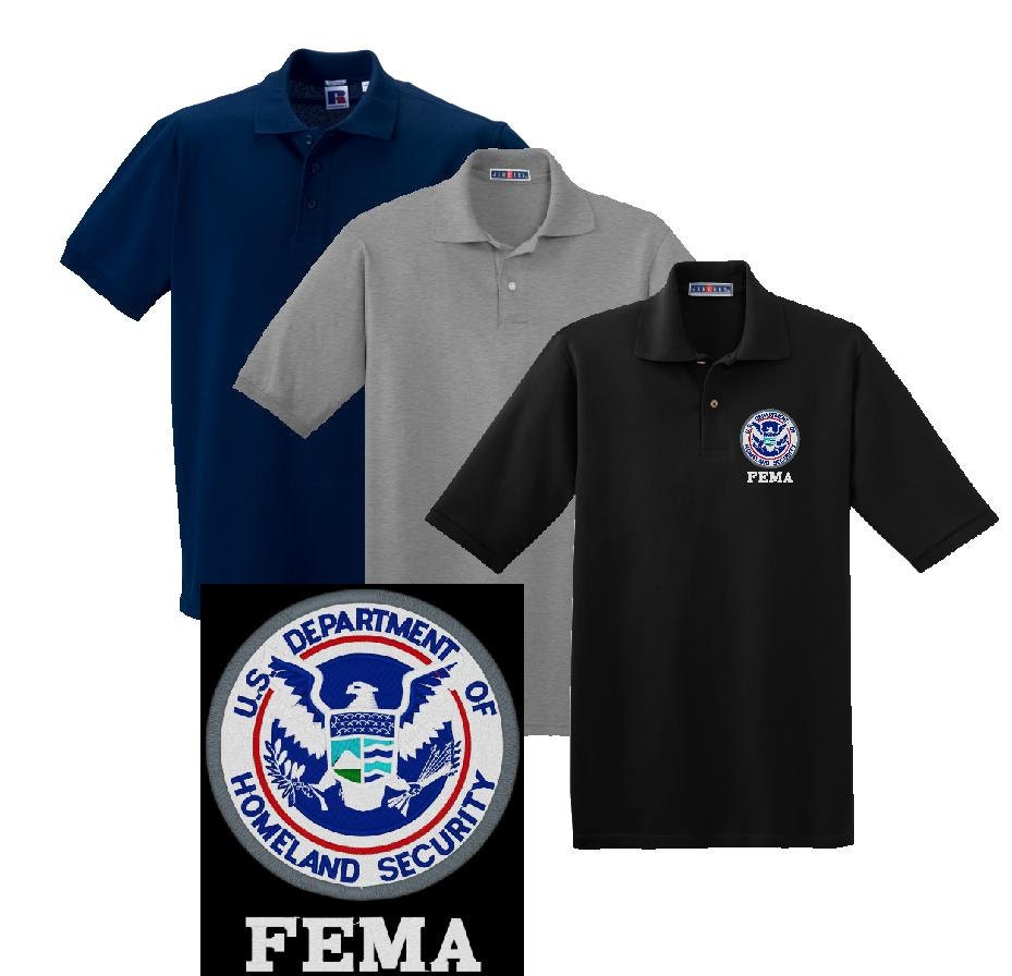 Dept. of Homeland Security FEMA Embroidered Polo Shirt 283