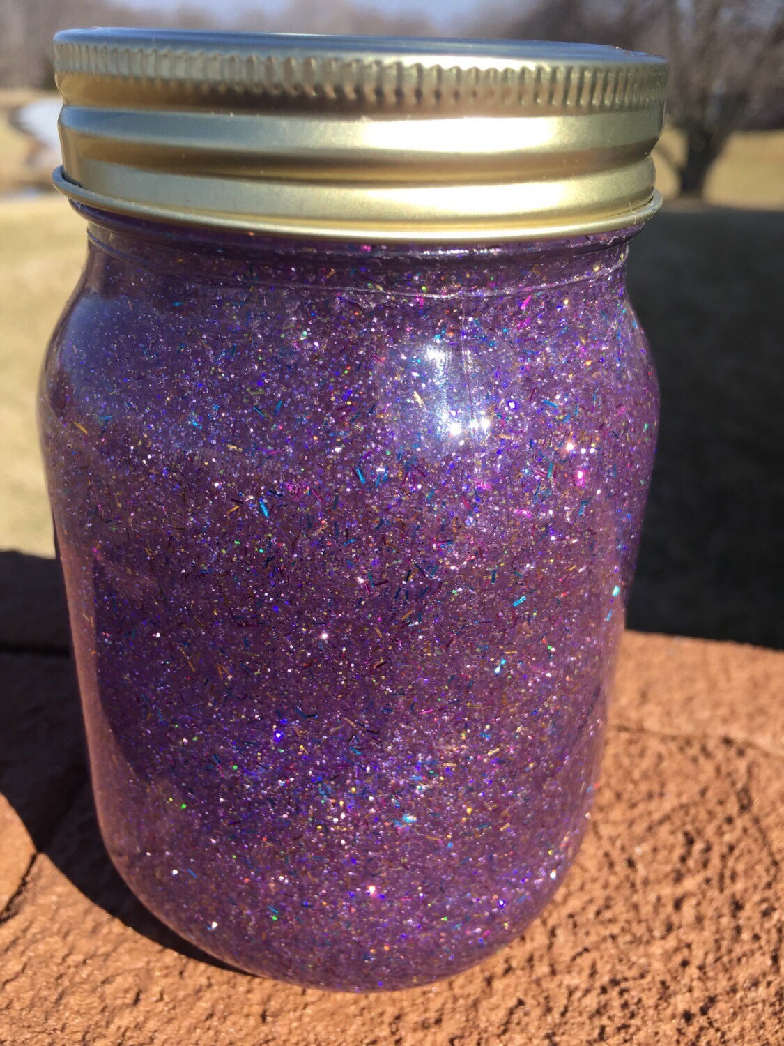 Purple Confetti Calming Jar / Glitter Jar / Meditation Jar