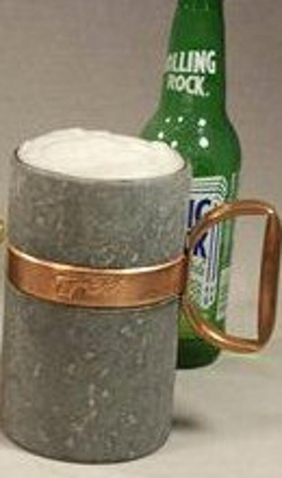 Stone Beer Mug made of Soapstone by AnythingInStone on Etsy