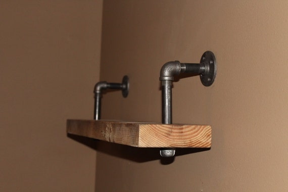 Industrial pipe shelving, Reclaimed wood shelf, Pipe shelves, Pipe 