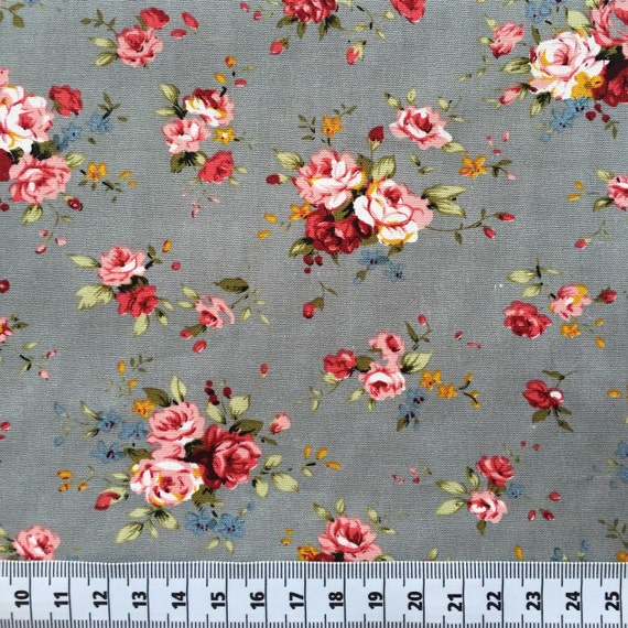 Floral Print Cotton Fabric. Quilting Fabric by LoveFabricIreland