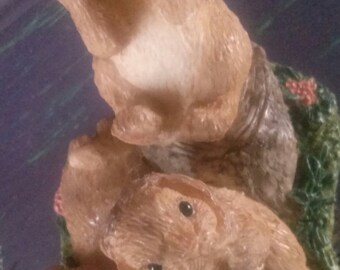 See No Evil RABBIT Moral Vintage Collectible Bunny Rabbits Stone Critters United Design
