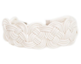 White cotton bracelet / Ladies Bracelet / Waxed cotton Cord / White ...