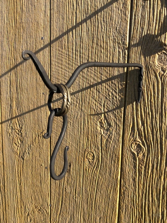 Plant hanger with S hook and decorative brass by