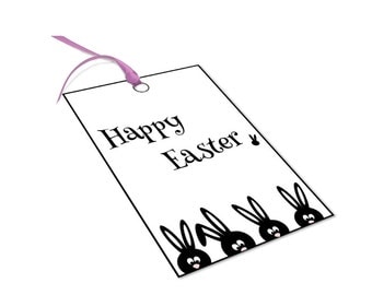 Easter bunny gift tags, Printable Easter tags, Easter printable gift tags
