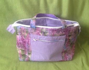 Handmade floral shoulder bag