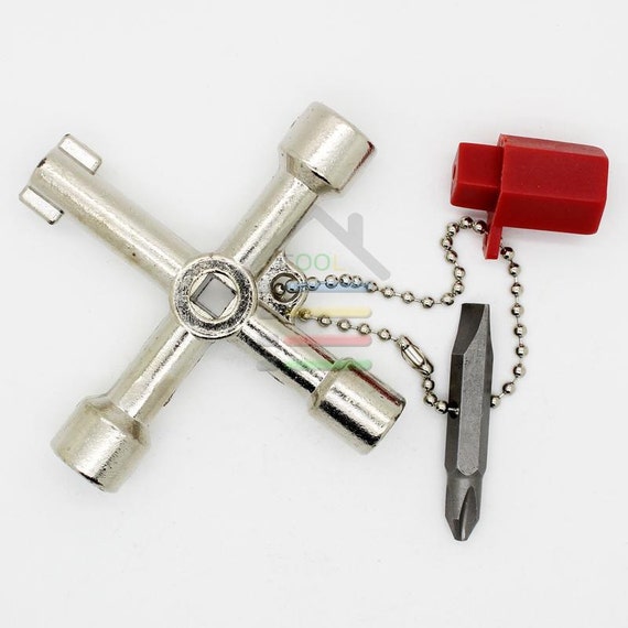 4 Way Key Utility Plumbing Plumbers Key Tool For Meter Box Gas