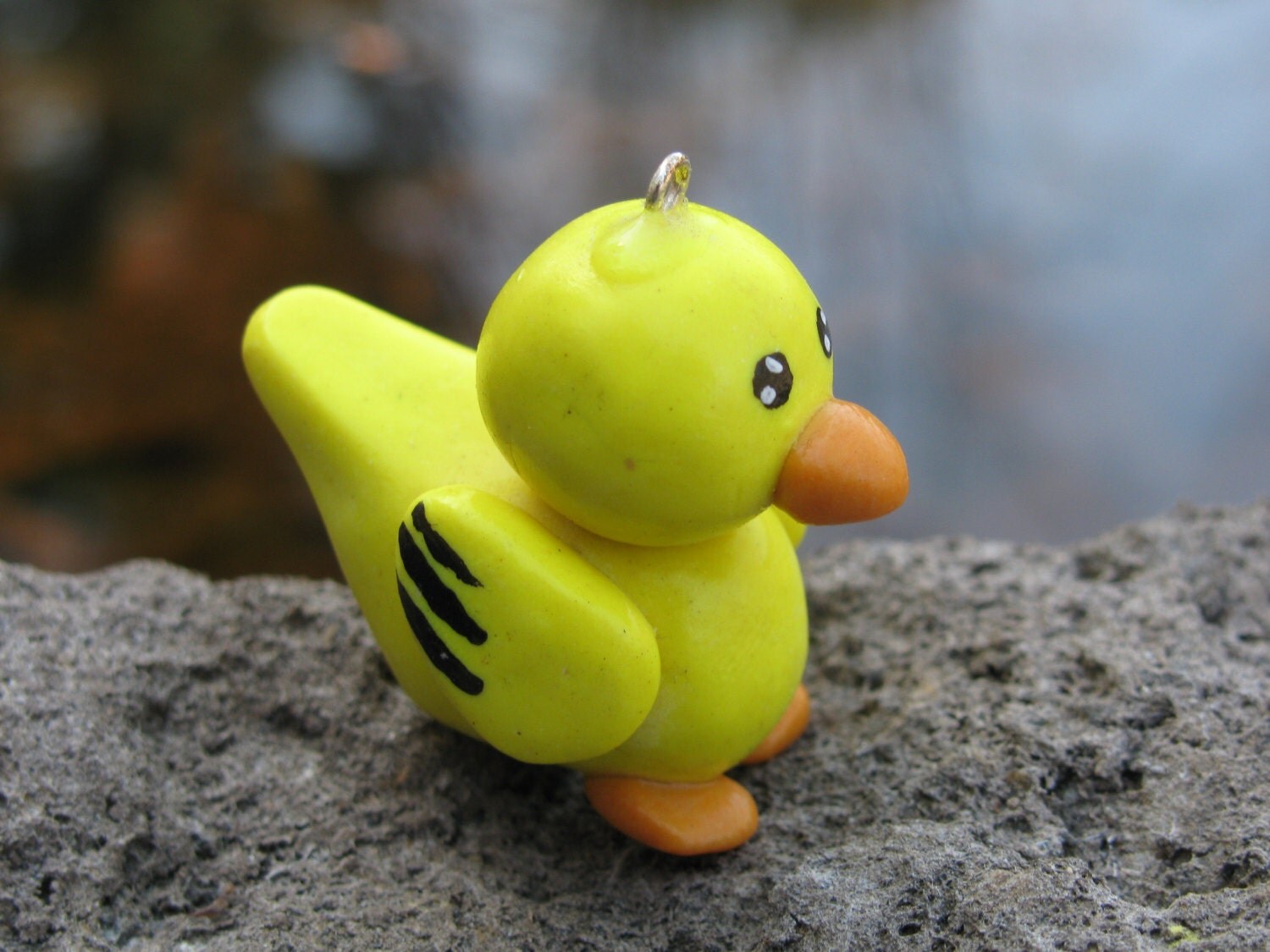 Duck Duckling Duck Charm Polymer Clay Charm by StarlightPhoenix