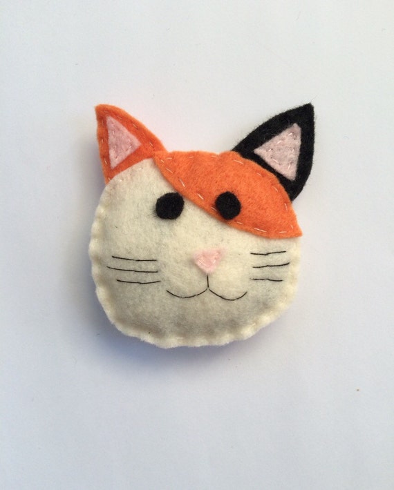 Felt Calico Face Catnip Cat Toy Handmade