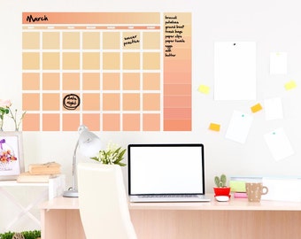 Dry erase wall calendar, large
