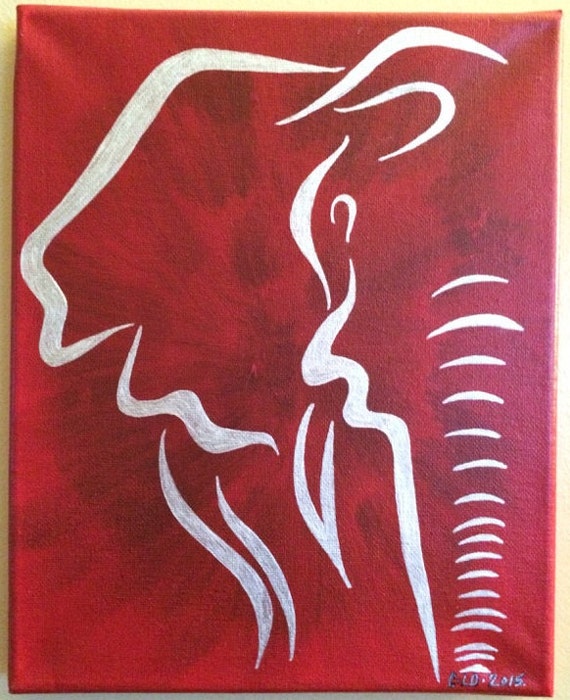 Tribal Elephant Painting Canvas Art