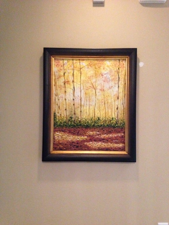 Items similar to Denver in fall, original landscape framed oil painting