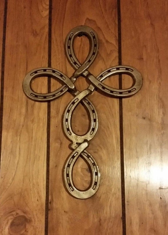 Items similar to Hand Welded Horseshoe Cross - Made to Order on Etsy