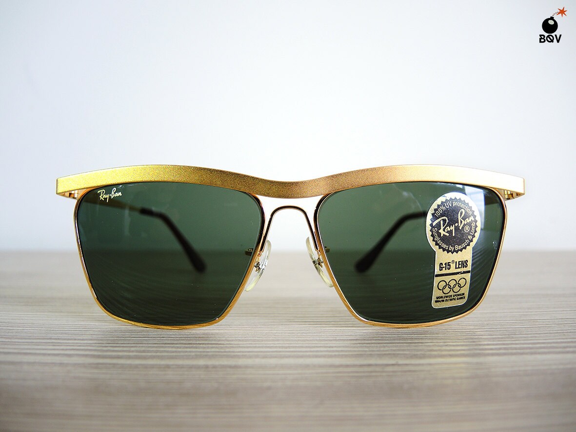 vintage RAY BAN W1303 90s vintage sunglasses gold frame