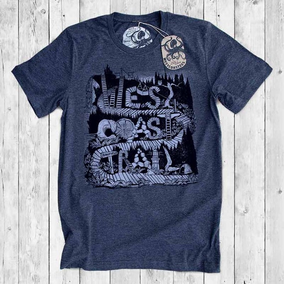 Adult Unisex West Coast Trail t-shirt by Westcoastees on Etsy