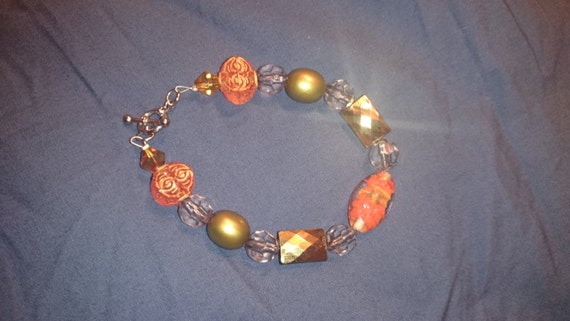 Gold & Orange Bracelet