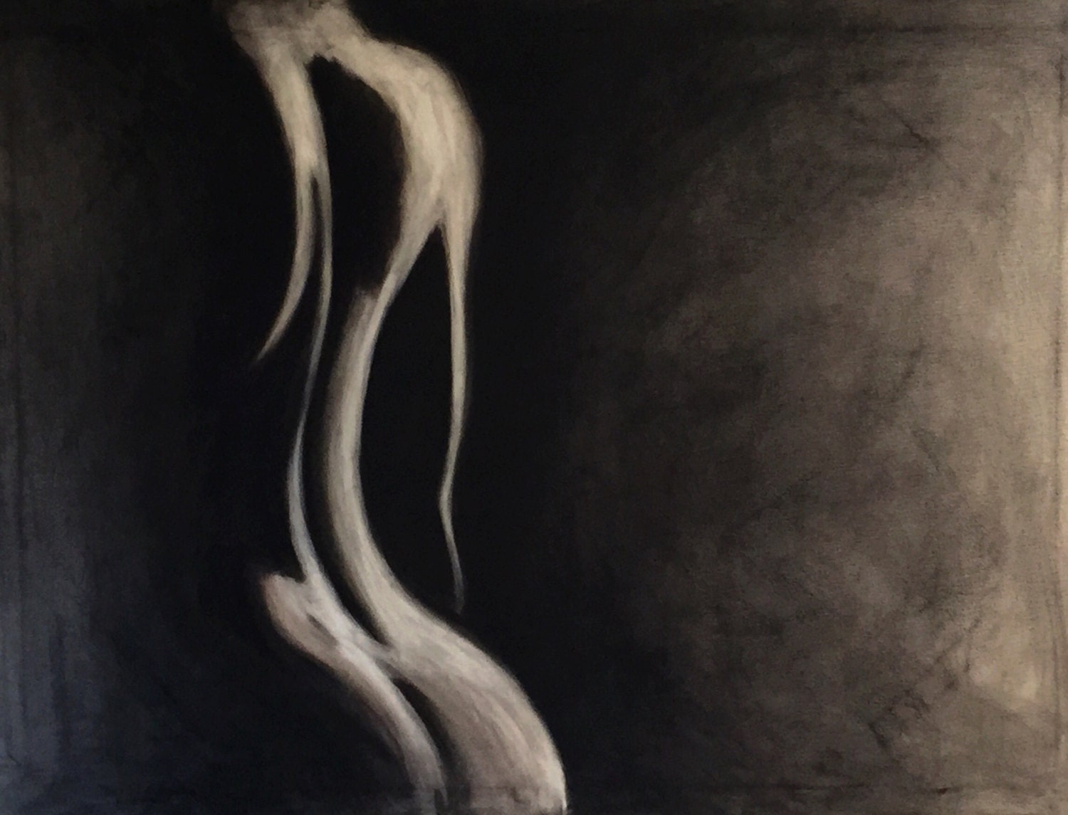 Nude Landscape 1 2015 Charcoal Graphite On Canvas