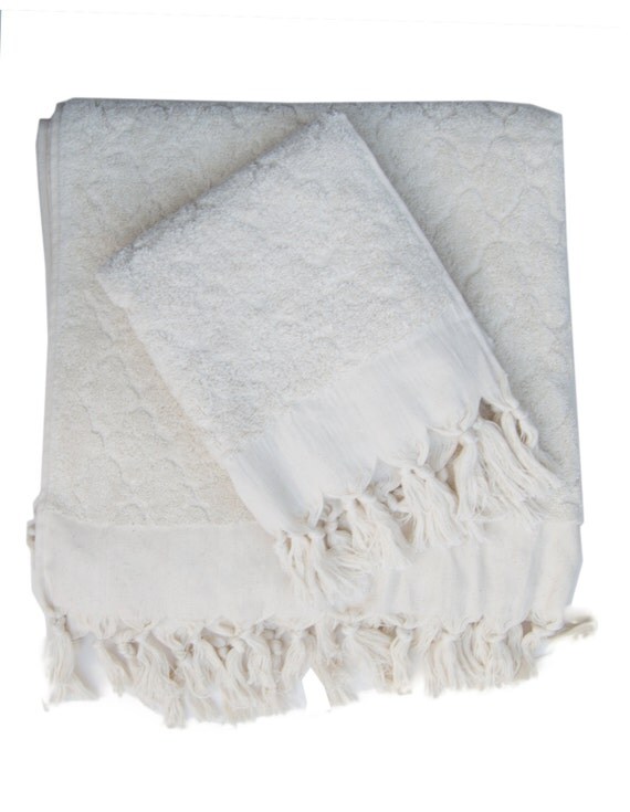 Rustic Hand made extra thick soft Bath and hand towel 100