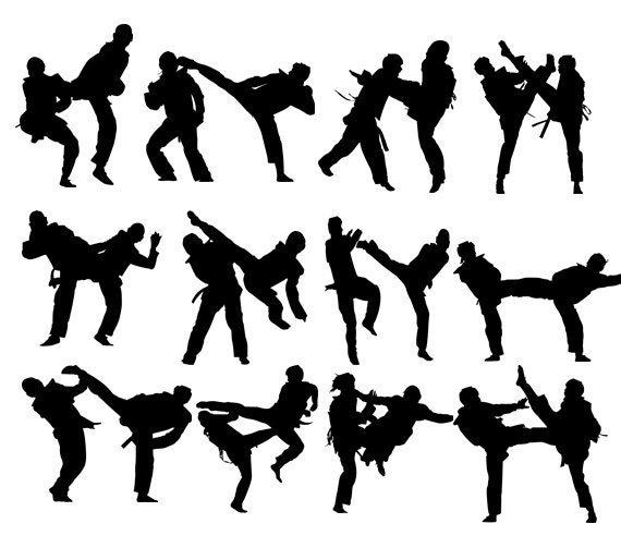 Clipart Taekwondo instant download PNG JPG by PartyKidsDesigns