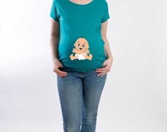 peekaboo maternity shirt