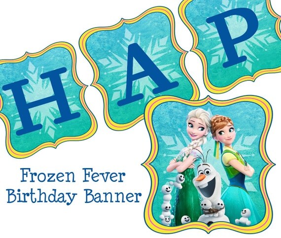 Printable Frozen Fever Banner | items similar to disney frozen fever birthday banner Printable Frozen Fever Banner | items similar to disney frozen fever birthday banner