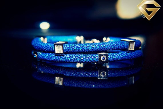 Luxury Genuine Stingray Leather Bracelet