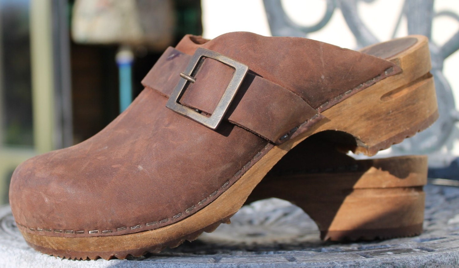 Wooden Footbed Clogs from Sanita of Denmark FSC by StylishAgain