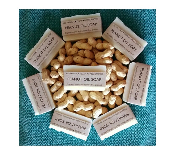 Peanut oil soap Three soap bars natural soap by BlackHoleSoaps