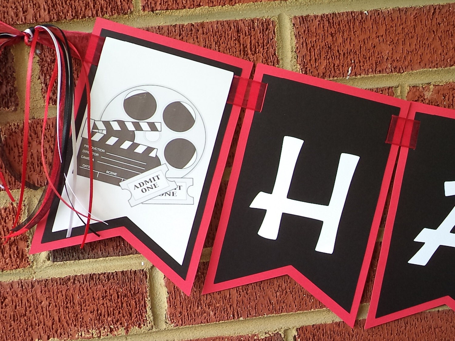 Movie Night Happy Birthday Banner Movie Night Theme Banner