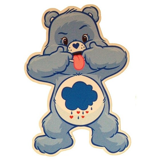 Items Similar To Care Bear Grumpy Colour Decal 6"x4" On Etsy