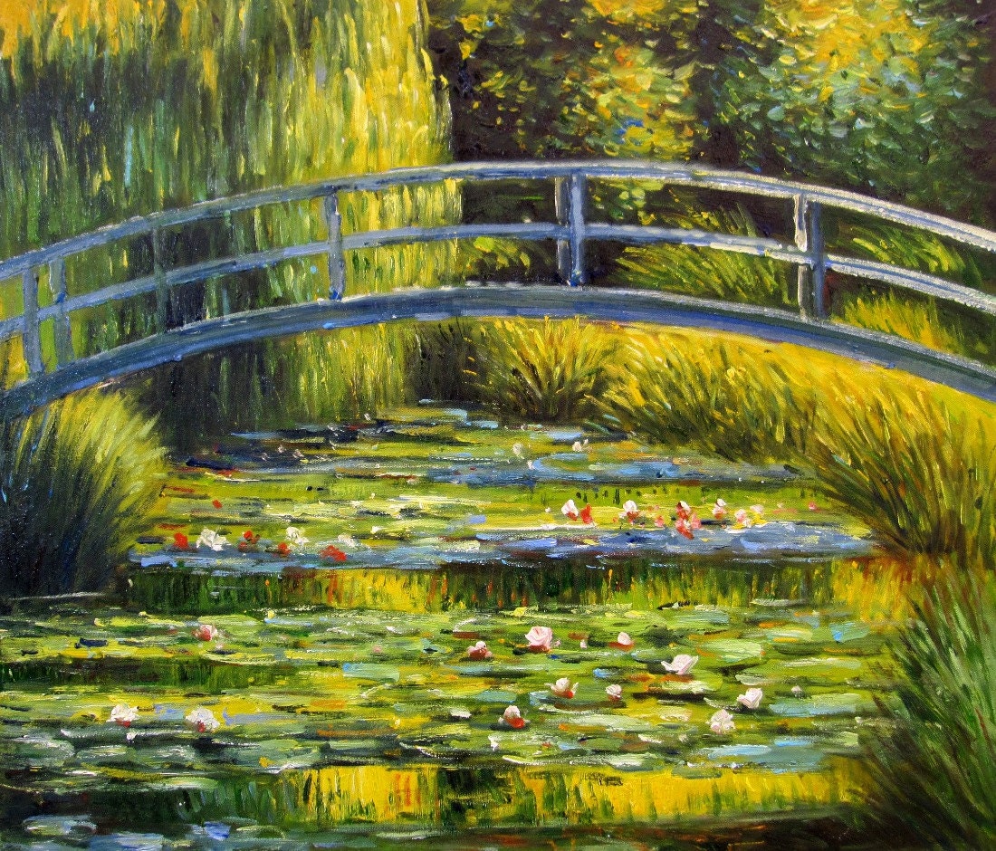 Claude Monet Japanese Footbridge Hand-painted By BuyOilPaintings