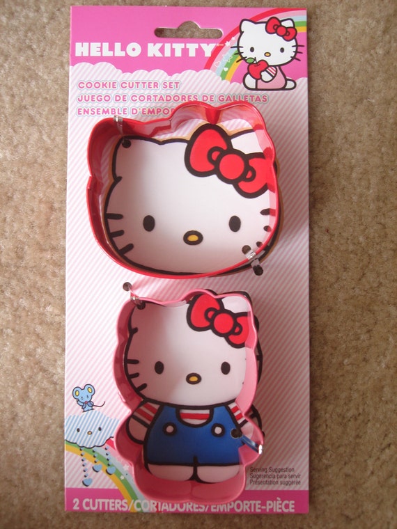 Hello Kitty 2 Cookie Cutter Set Baking Party Bake by Moomcmc
