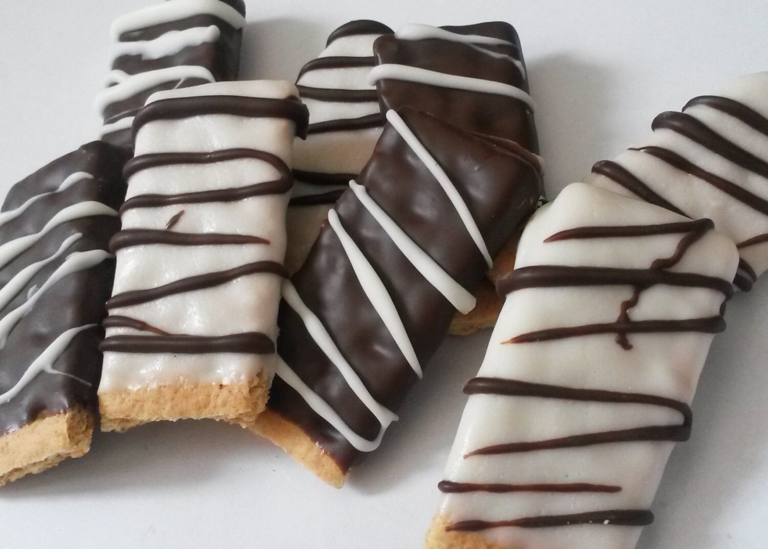 White and Milk Chocolate Covered Graham Crackers by PNutsCreations