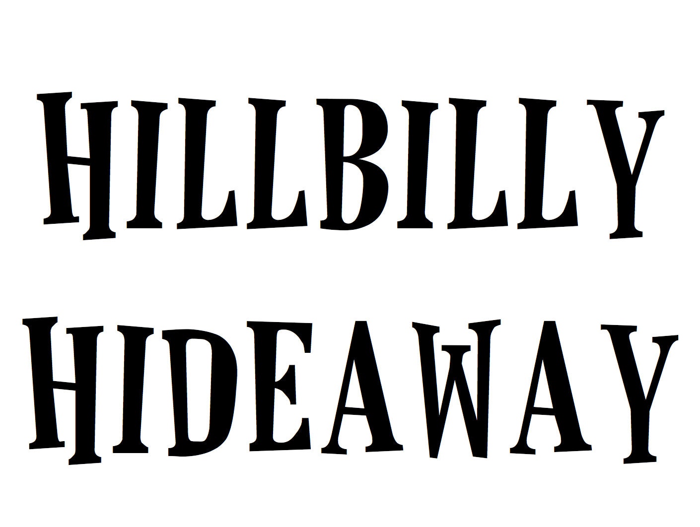 Hillbilly Hideaway Stencil by LightfootStencils on Etsy