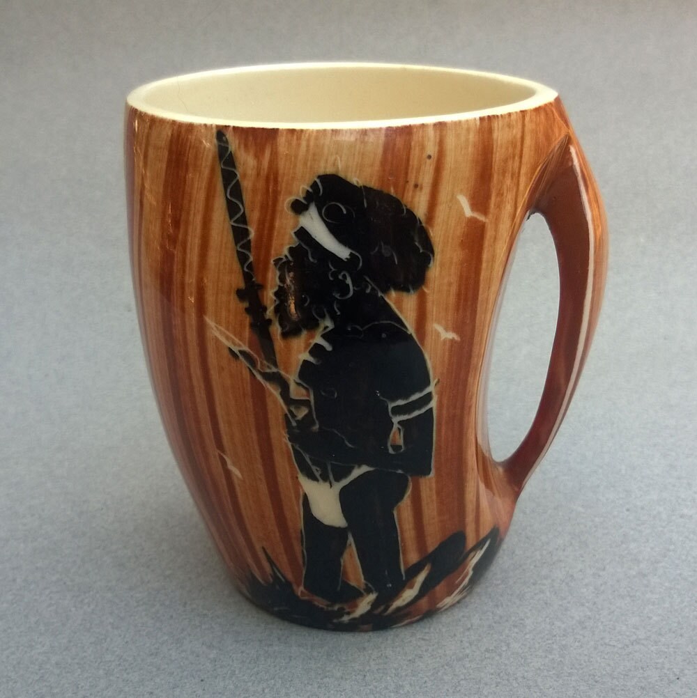Australia Aboriginal illustrated pottery mug