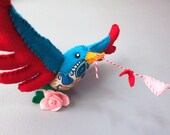 Wild and free - Handmade fabric garland, home decor, banner, wall hanging, great baby gift