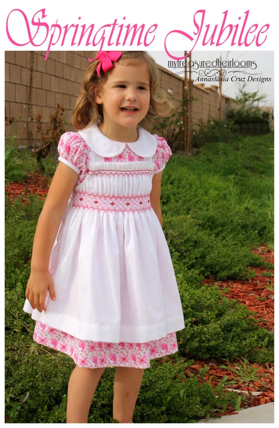 Springtime Jubilee pdf sewing pattern girls sizes 2 to 8