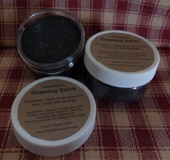All Natural Black Drawing Salve 2 ounce by marcyscraftcorner