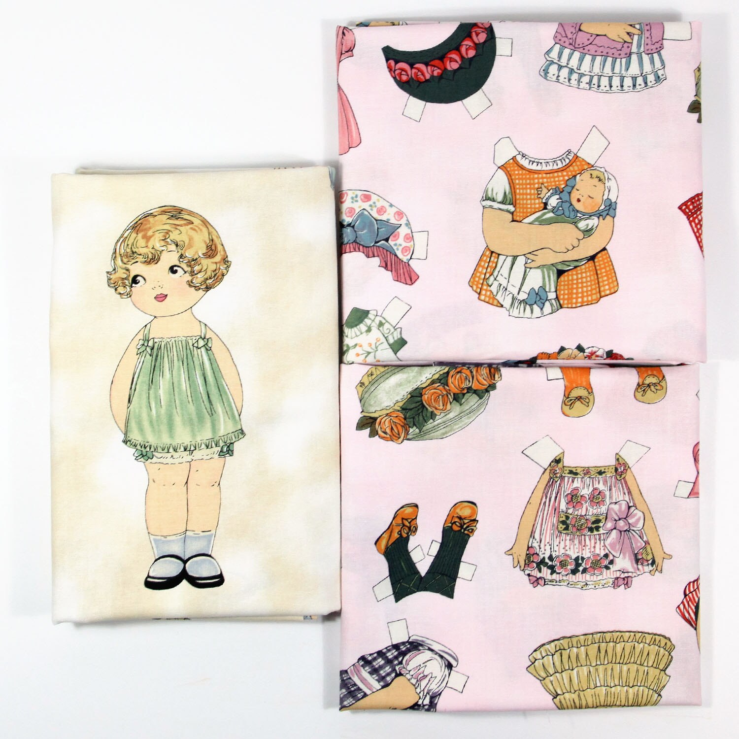 2 Yards Windham Large Vintage Paper Dolls Fabric 28116