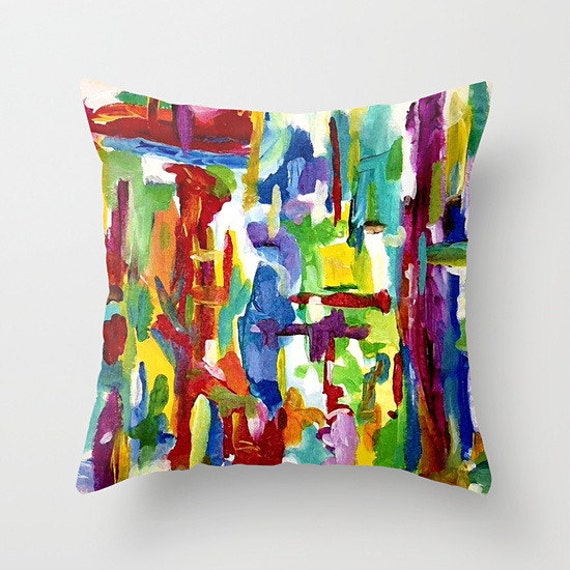 Abstract Modern Art Pillow Cover 16x16 18x18 or by TinaCarroll