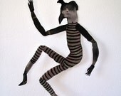 Striped Creeper Original Paper Doll Articulated / Hinged Beasts Series