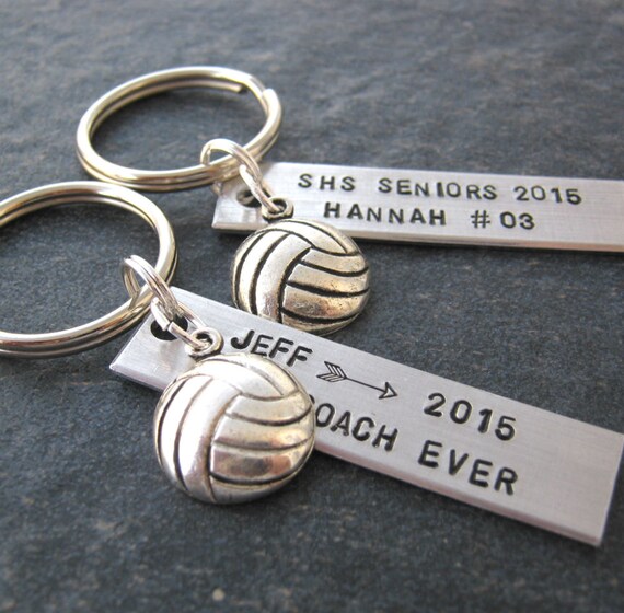 Personalized VOLLEYBALL Keychains bulk options Senior gifts