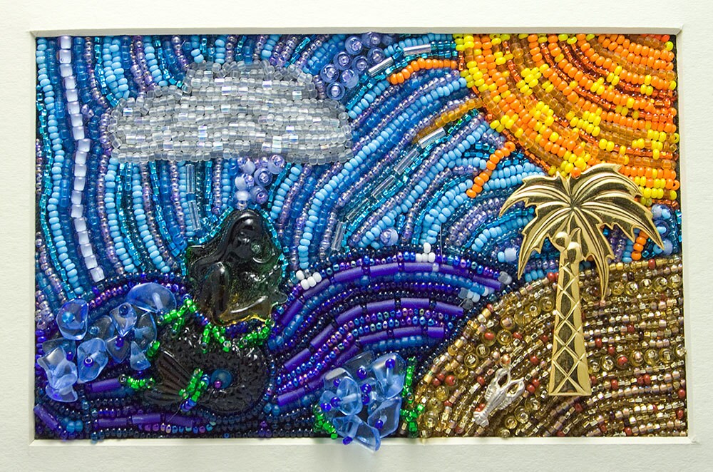 Beaches // Beaded Painting // Beadwork // Bead Embroidery