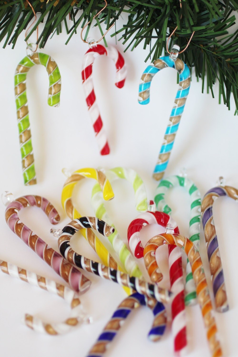 Glass Candy Cane Tree Ornament Decoration Christmas