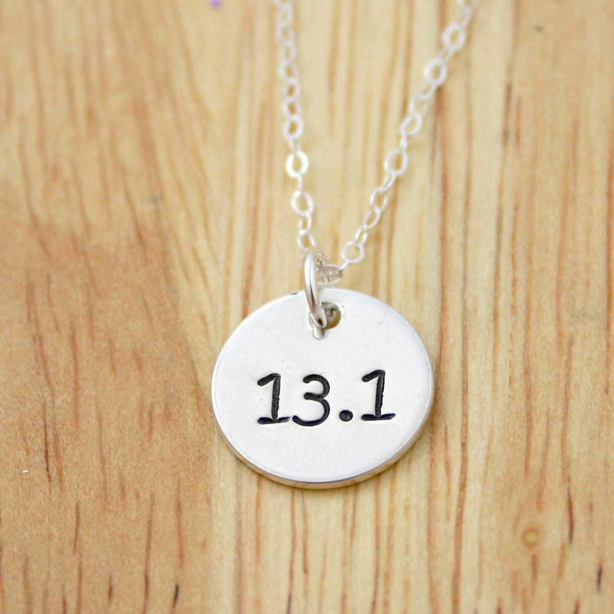 Running Necklace Custom Sterling Silver running by JustJaynes