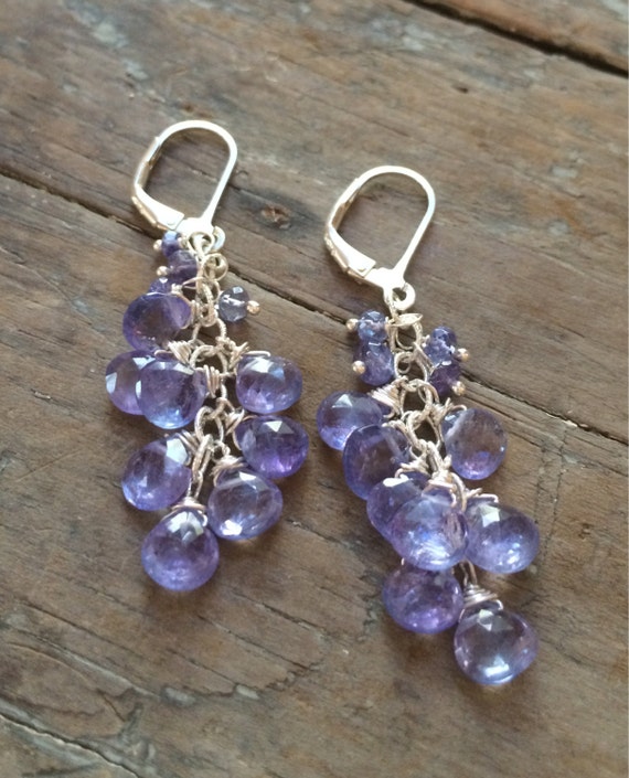 tanzanite earrings etsy