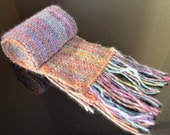Handwoven scarf - Rainbow colours - neckwarmer - 10% coupon code PREXMASSALE