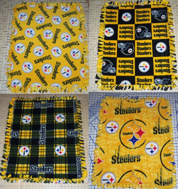 Pittsburgh Steelers Fleece Baby Blanket Football Black Gold